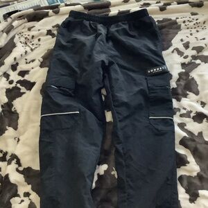 Kids Black Cargo Pants